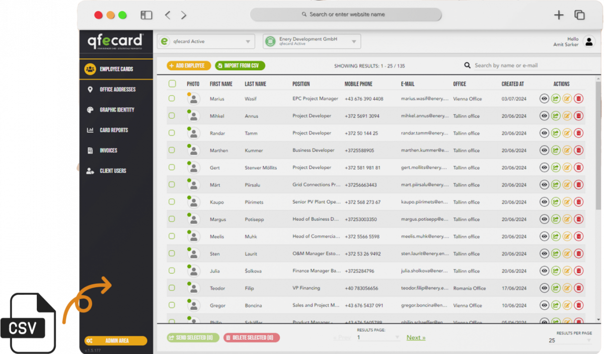 Bulk Import of Employee Data